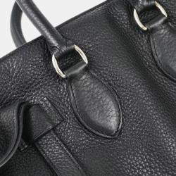 Pre Owned Hermes Black Taurillon Clemence Pursangle 31 Handbag