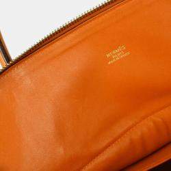 Hermes Orange Taurillon Clemence Leather Bolide 31 Handbag
