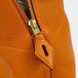 Hermes Orange Taurillon Clemence Leather Bolide 31 Handbag