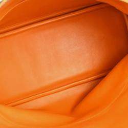 Hermes Orange Taurillon Clemence Leather Bolide 31 Handbag
