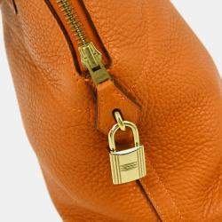 Hermes Orange Taurillon Clemence Leather Bolide 31 Handbag
