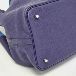 Hermes Bleu Encre/Bleu Zellige Taurillon Clemence Leather Picotin Lock 22 Bag