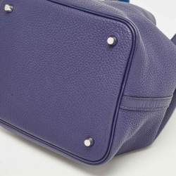 Hermes Bleu Encre/Bleu Zellige Taurillon Clemence Leather Picotin Lock 22 Bag