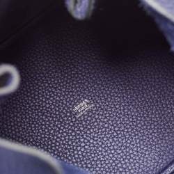 Hermes Bleu Encre/Bleu Zellige Taurillon Clemence Leather Picotin Lock 22 Bag
