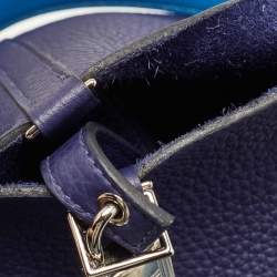 Hermes Bleu Encre/Bleu Zellige Taurillon Clemence Leather Picotin Lock 22 Bag