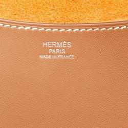 Pre Owned Hermès Gold Taurillon Clemence and Swift Leather In The Loop 23 Bag