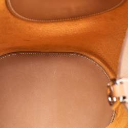 Pre Owned Hermès Gold Taurillon Clemence and Swift Leather In The Loop 23 Bag