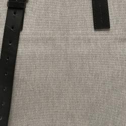Hermes Vert Cypress/Natural Canvas and Vache Leather Etriviere Tote