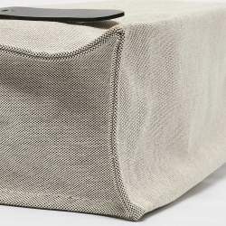 Hermes Vert Cypress/Natural Canvas and Vache Leather Etriviere Tote