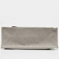 Hermes Vert Cypress/Natural Canvas and Vache Leather Etriviere Tote