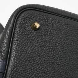 Hermès Bleu Nuit/Noir/Bleu Zanzibar Taurillon Clemence Leather Picotin Lock 22 Bag