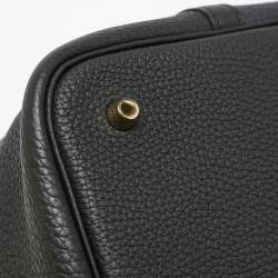 Hermès Bleu Nuit/Noir/Bleu Zanzibar Taurillon Clemence Leather Picotin Lock 22 Bag