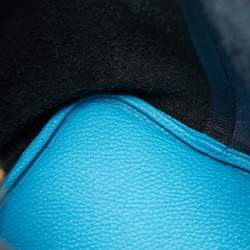 Hermès Bleu Nuit/Noir/Bleu Zanzibar Taurillon Clemence Leather Picotin Lock 22 Bag