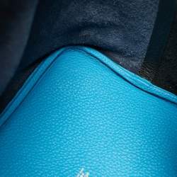 Hermès Bleu Nuit/Noir/Bleu Zanzibar Taurillon Clemence Leather Picotin Lock 22 Bag