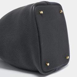 Hermès Bleu Nuit/Noir/Bleu Zanzibar Taurillon Clemence Leather Picotin Lock 22 Bag