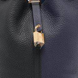 Hermès Bleu Nuit/Noir/Bleu Zanzibar Taurillon Clemence Leather Picotin Lock 22 Bag