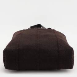 Hermes Dark Brown Leather and Wool Ahmedabad PM Bag
