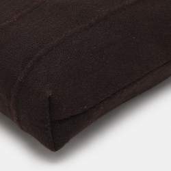 Hermes Dark Brown Leather and Wool Ahmedabad PM Bag