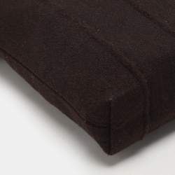 Hermes Dark Brown Leather and Wool Ahmedabad PM Bag