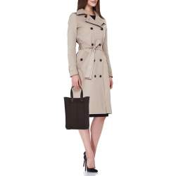Hermes Dark Brown Leather and Wool Ahmedabad PM Bag