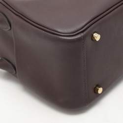 Hermes Rouge Sellier Swift Leather Gold Finish Mini Lindy Shoulder Bag