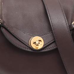 Hermes Rouge Sellier Swift Leather Gold Finish Mini Lindy Shoulder Bag