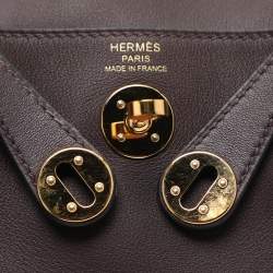 Hermes Rouge Sellier Swift Leather Gold Finish Mini Lindy Shoulder Bag