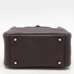 Hermes Rouge Sellier Swift Leather Gold Finish Mini Lindy Shoulder Bag