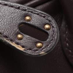 Hermes Rouge Sellier Swift Leather Gold Finish Mini Lindy Shoulder Bag