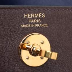 Hermes Rouge Sellier Swift Leather Gold Finish Mini Lindy Shoulder Bag
