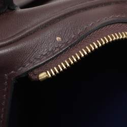 Hermes Rouge Sellier Swift Leather Gold Finish Mini Lindy Shoulder Bag