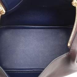 Hermes Rouge Sellier Swift Leather Gold Finish Mini Lindy Shoulder Bag