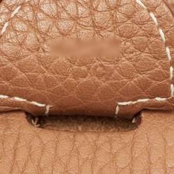 Pre Owned Hermes Gold Taurillon Clemence Leather Evelyne III GM Bag