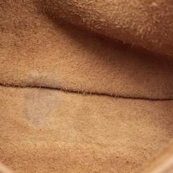 Pre Owned Hermes Gold Taurillon Clemence Leather Evelyne III GM Bag
