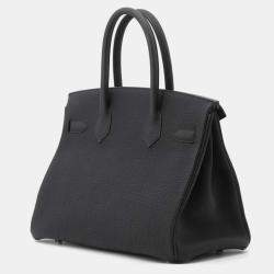 Hermes Black Togo Leather Palladium Finish Birkin 30