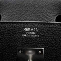 Hermes Black Togo Leather Palladium Finish Birkin 30