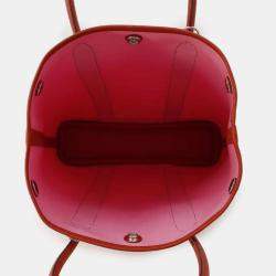 Hermes Pink/Rouge Duchesse Toilet Officer Vache Leather Garden Party 36 Bag