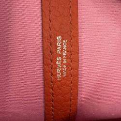 Hermes Pink/Rouge Duchesse Toilet Officer Vache Leather Garden Party 36 Bag