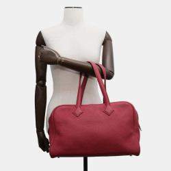 Hermes Ruby Taurillon Clemence Victoria 35 Bag