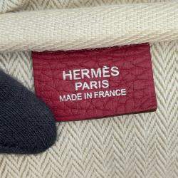 Hermes Ruby Taurillon Clemence Victoria 35 Bag