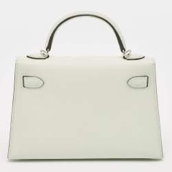 Hermès Vert Fizz Epsom Leather Palladium Finish Mini Kelly II Sellier 20 Bag
