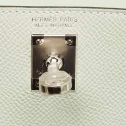 Hermès Vert Fizz Epsom Leather Palladium Finish Mini Kelly II Sellier 20 Bag