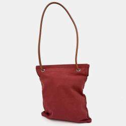 Pre Owned Hermes Red Fabric Aline Shoulder Bag