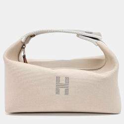 Pre Owned Hermes Beige Canvas Bride-a-Brac Case