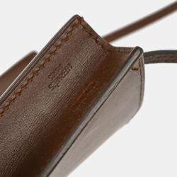 Pre Owned Hermès Havane Box Calf Onimaitou Pochette Shoulder Bag