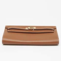 Hermes Gold Epsom Leather Kelly To Go Wallet