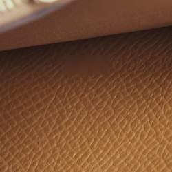 Hermes Gold Epsom Leather Kelly To Go Wallet