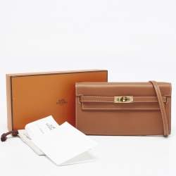Hermes Gold Epsom Leather Kelly To Go Wallet