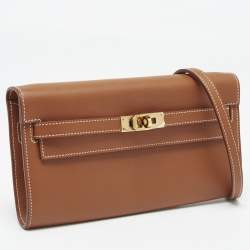 Hermes Gold Epsom Leather Kelly To Go Wallet