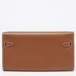 Hermes Gold Epsom Leather Kelly To Go Wallet